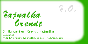 hajnalka orendt business card